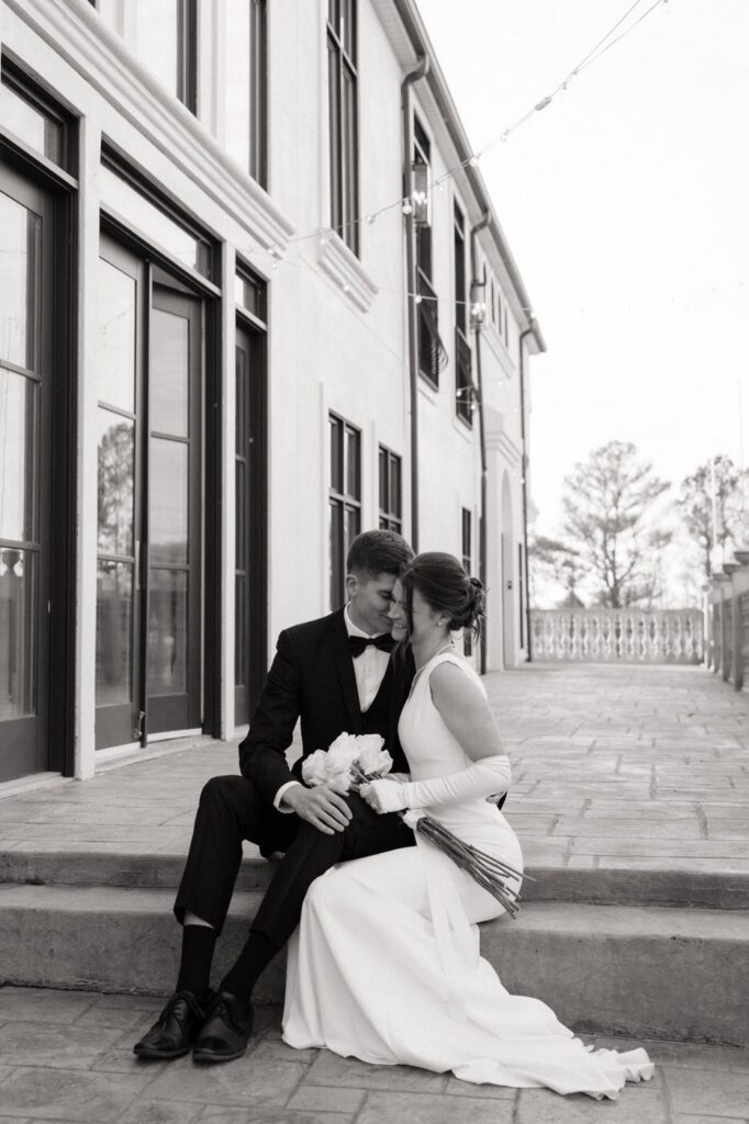 Romantic couple portraits at The Dimora estate