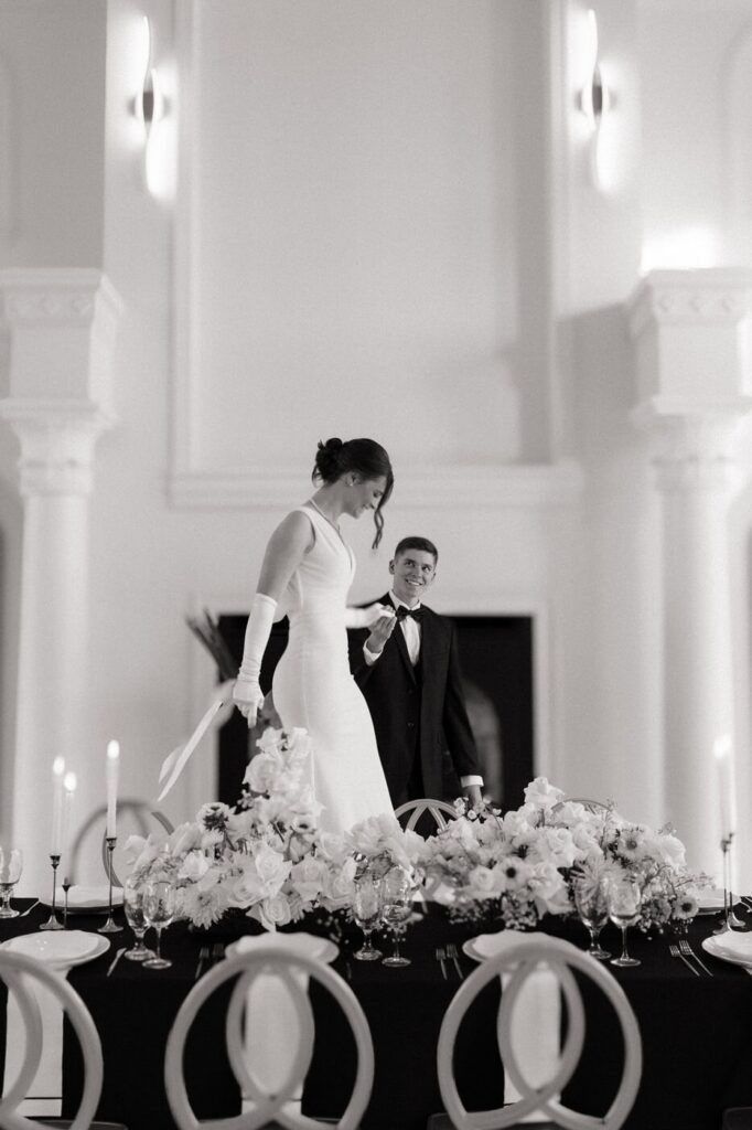 Indoor couple portraits at The Dimora