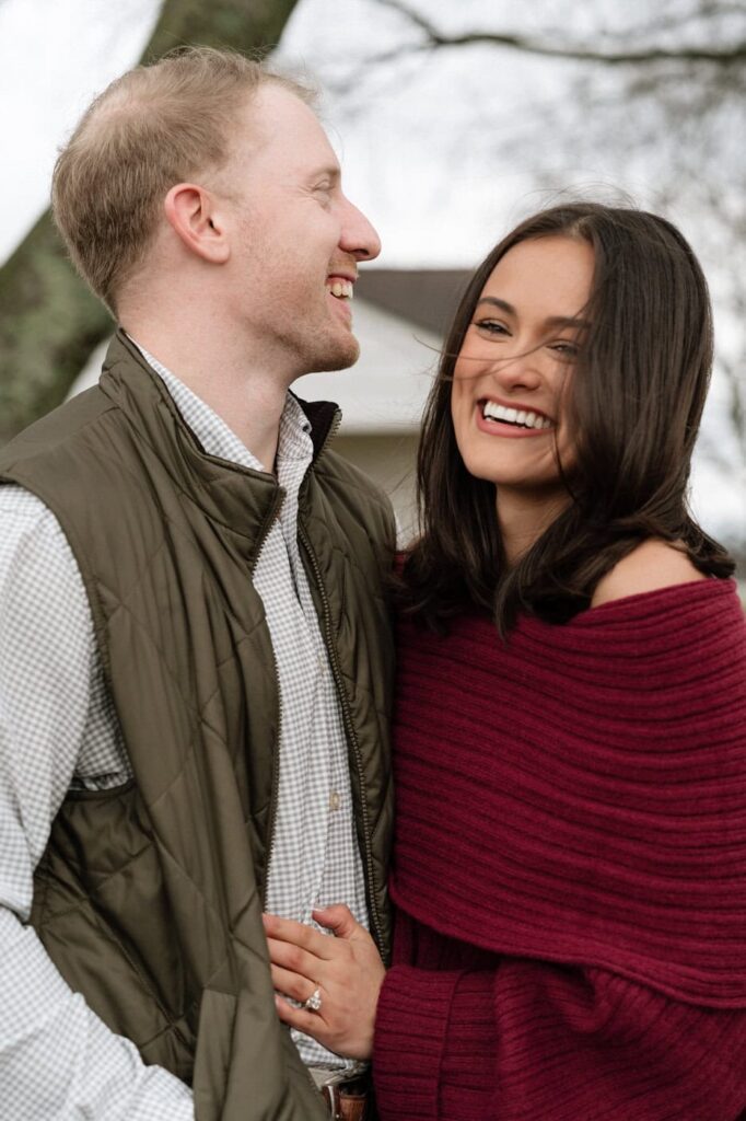 nashville wedding photographer documents engagement at harlinsdale farm