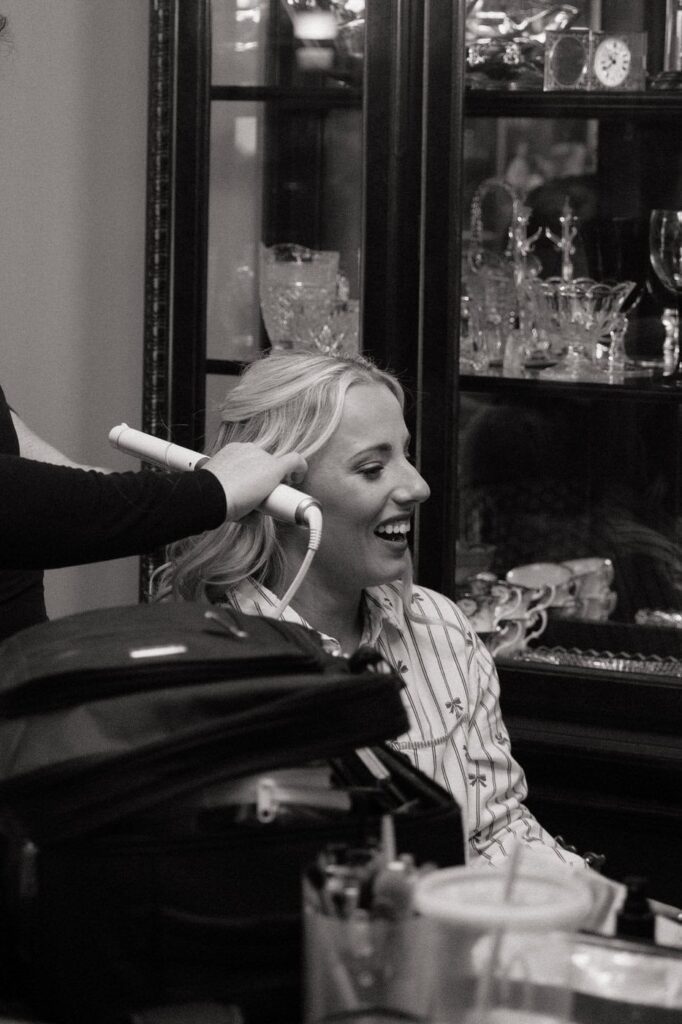 getting ready moments at nashville wedding