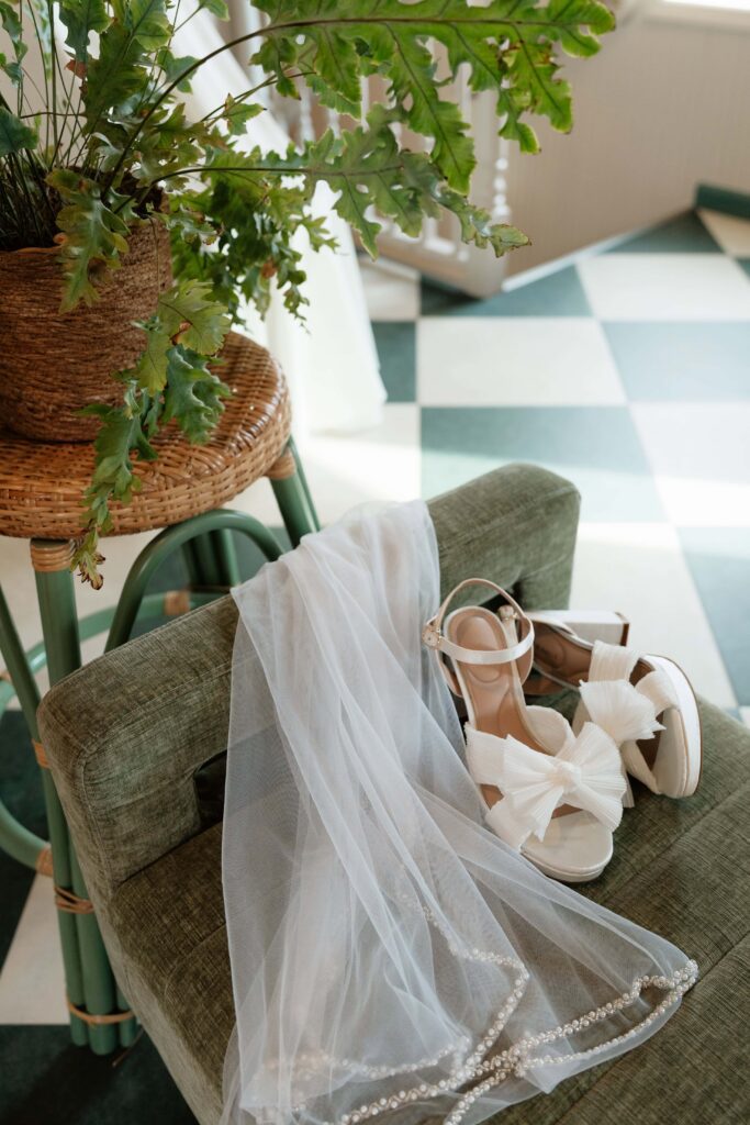 bridal shoes and veil and estelle nashville