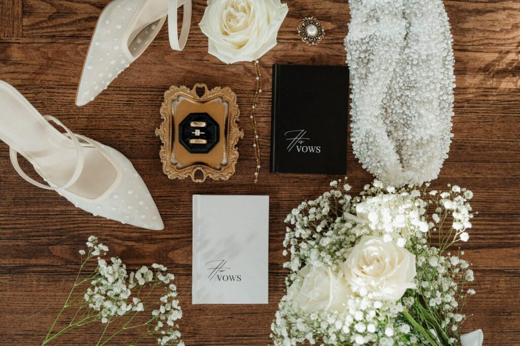 wedding detail photos flatlay example