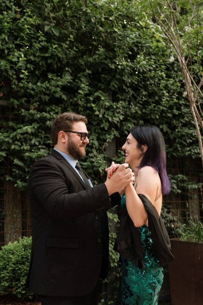 nashville wedding photographer documents couples engagement in spring