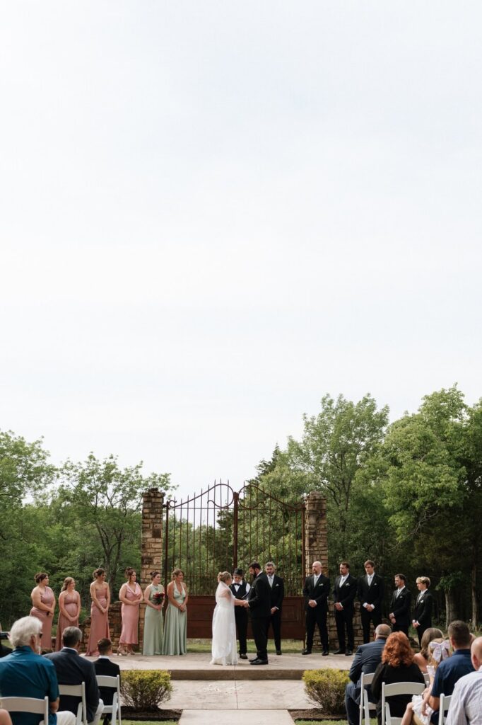 ceremony space at nashville wedding venue stone gate farm