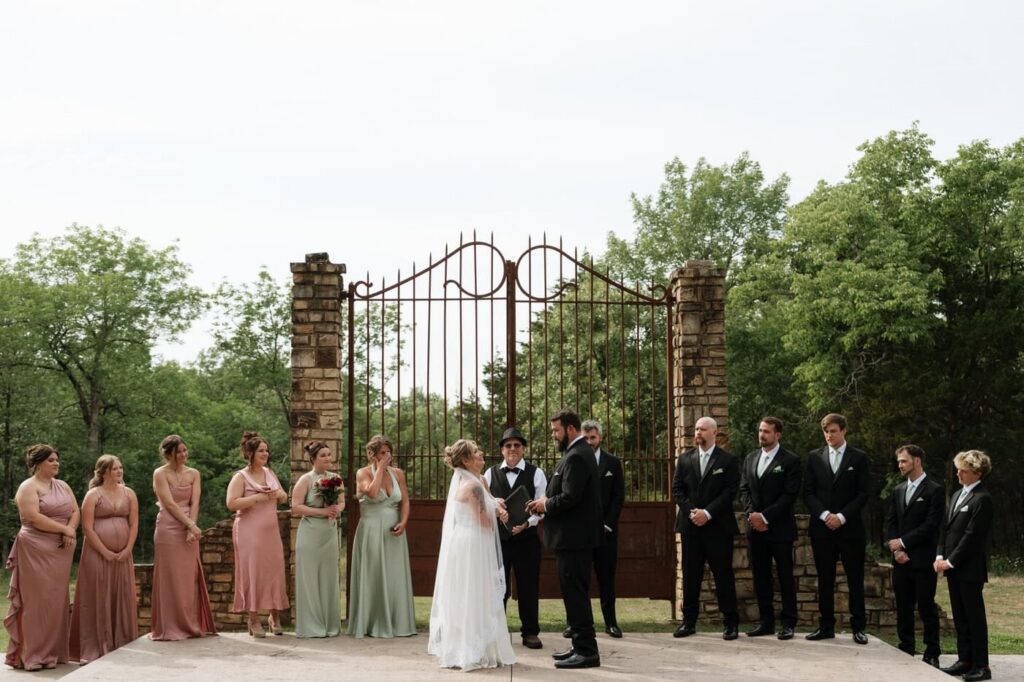 couple saying their vows at the ceremony in nashville