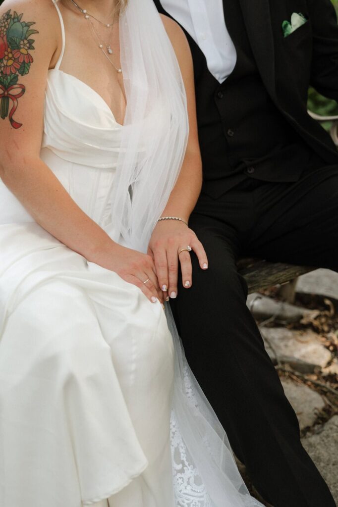 close up of couples attire at nashville wedding