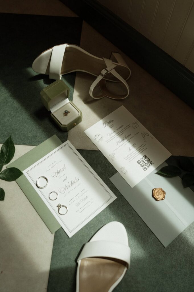 nashville wedding photographer spring flatlay details