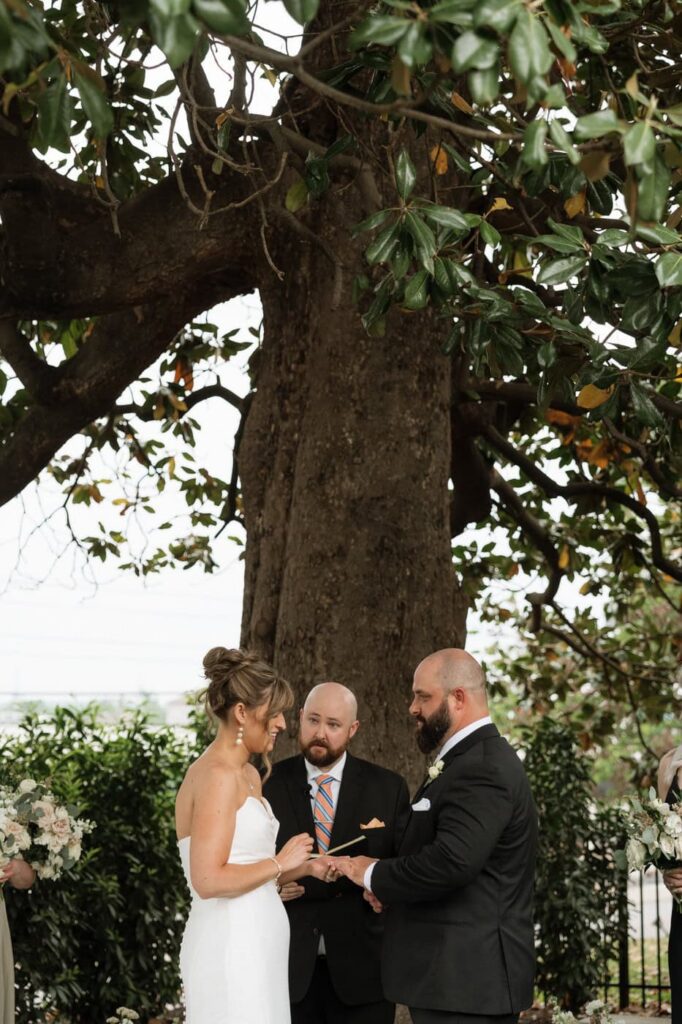 exchanging of rings at the estelle in nashville