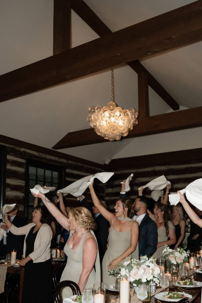 wedding reception entrance for bride and groom