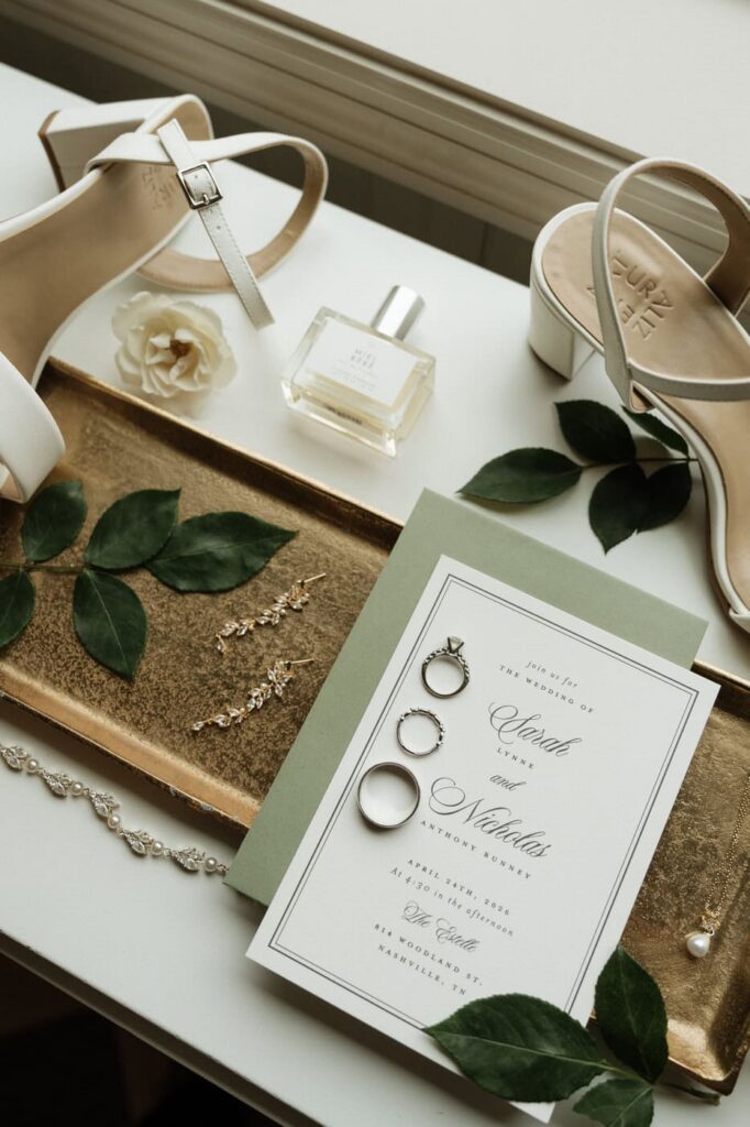 spring flatlay details at the estelle in nashville tennessee