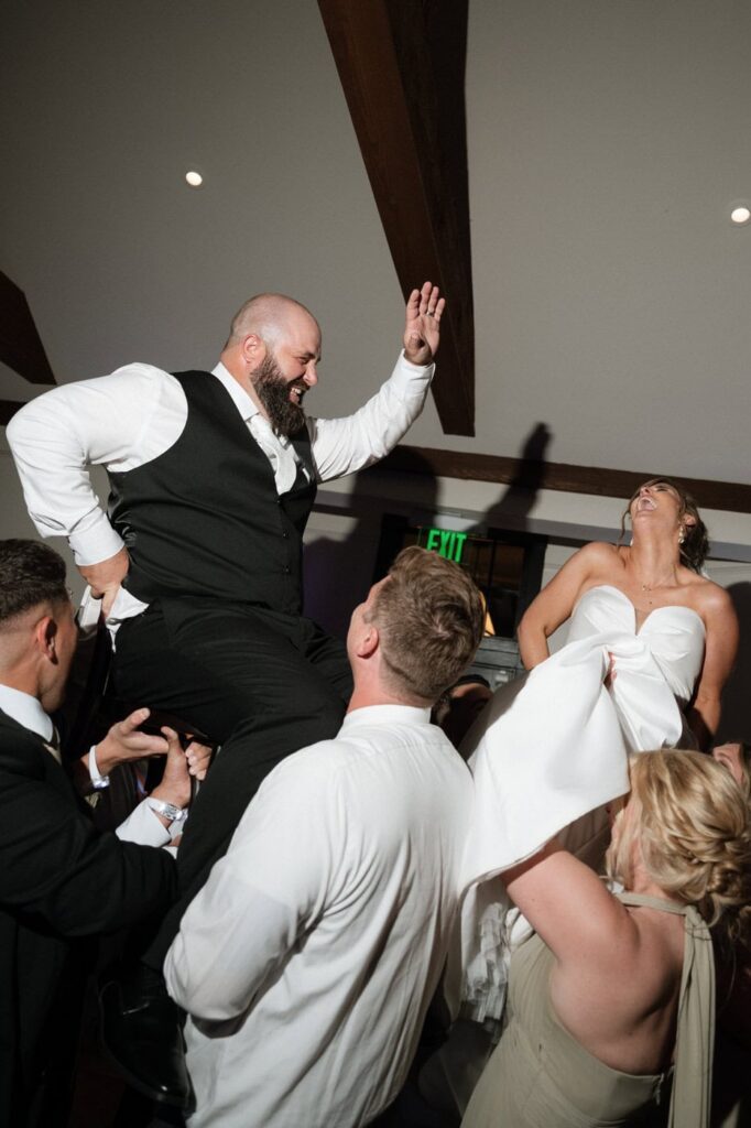candid photos of couple at their wedding reception