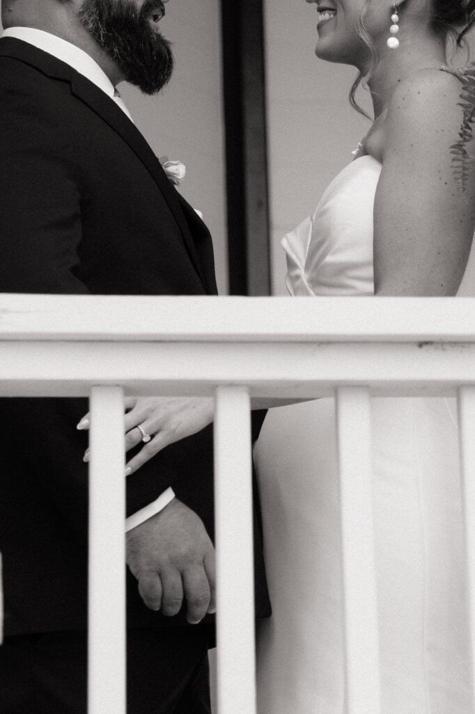 couples first look during spring wedding in nashville
