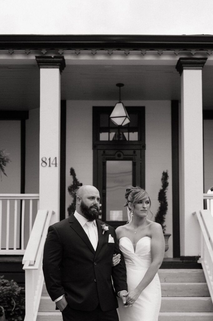 the estelle nashville wedding editorial photo of bride and groom