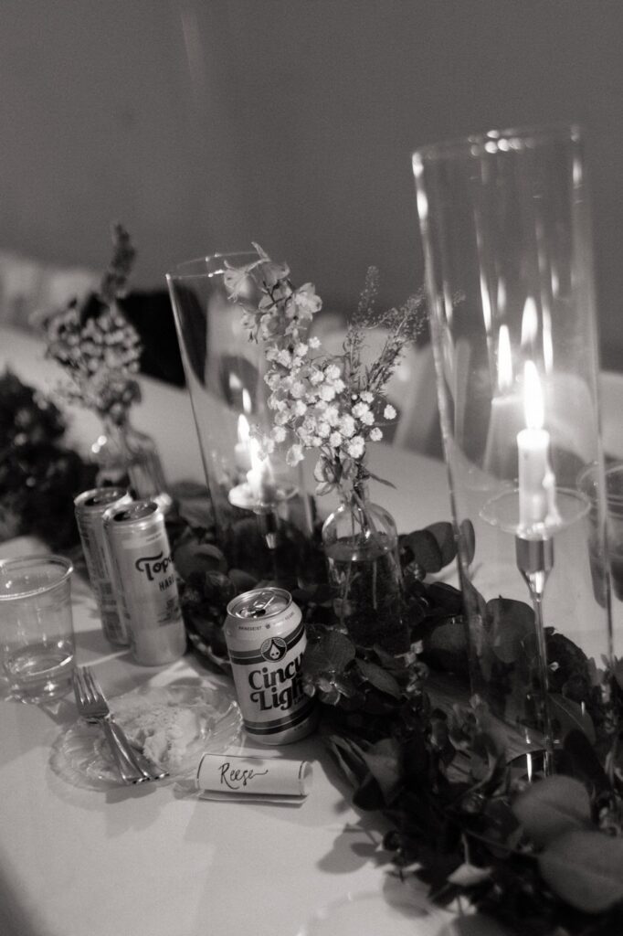 reception tables at the monroe on 415th wedding reception