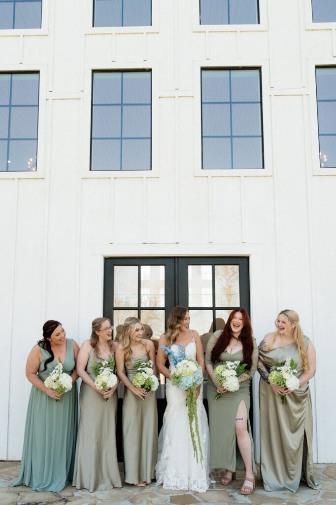 bridesmaids photos at the monroe on 415th wedding