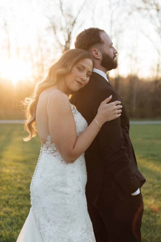 newlywed portraits during spring wedding in tennessee
