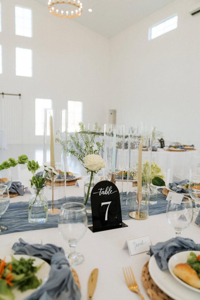 spring wedding reception details at the monroe on 415th