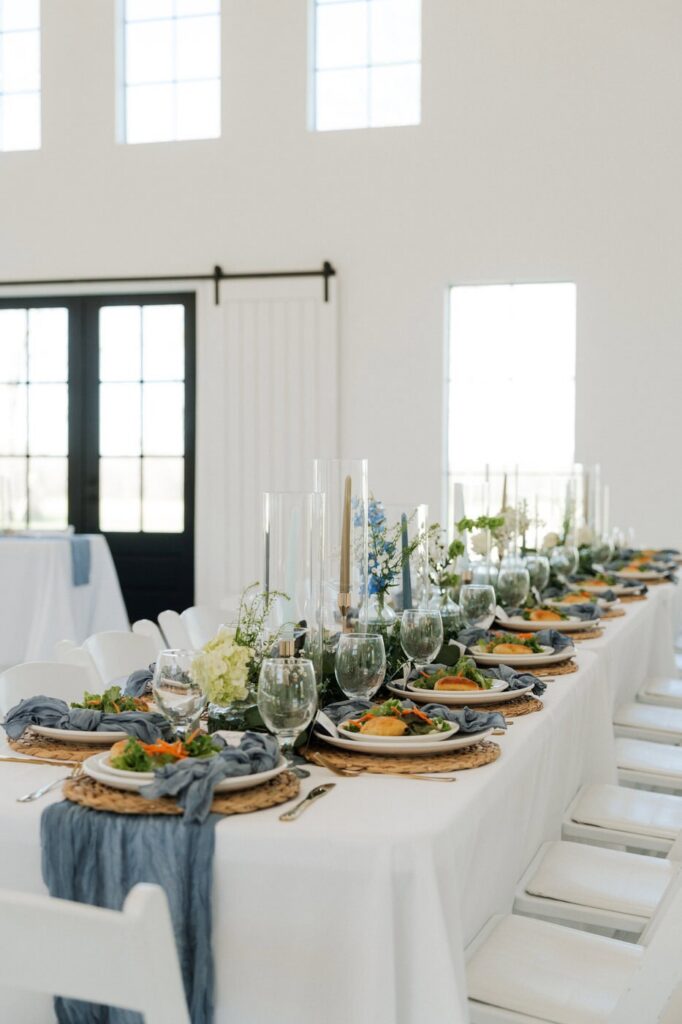 tablescape at the monroe on 415th wedding in the spring