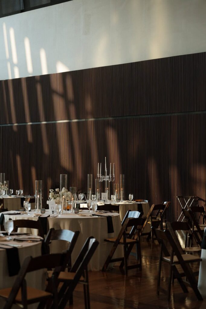 candlelit wedding reception in downtown nashville